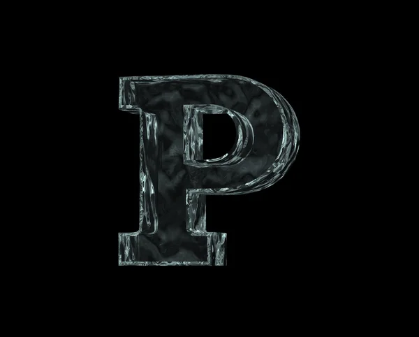 Замороженные буквы P — стоковое фото