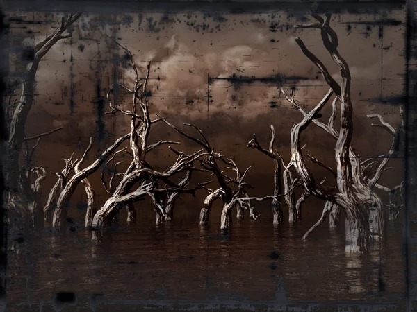 Grunge ölü ağaçlar — Stok fotoğraf