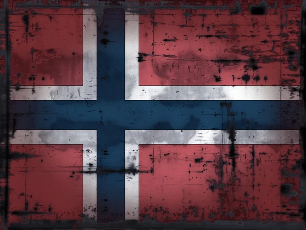 Grungy Noorwegen vlag — Stockfoto