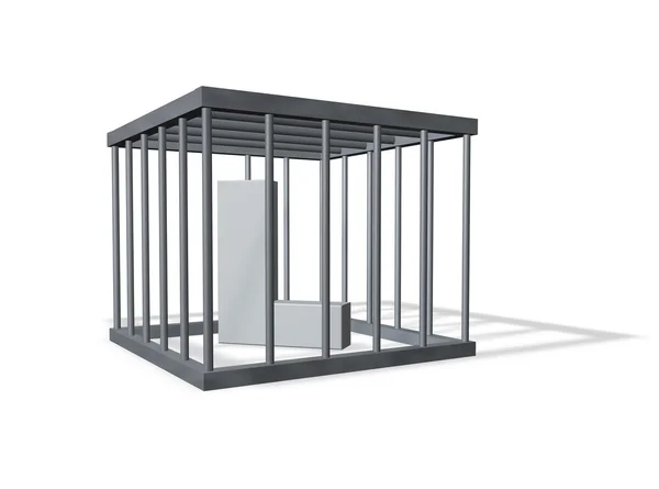 L grande em uma jaula — Fotografia de Stock