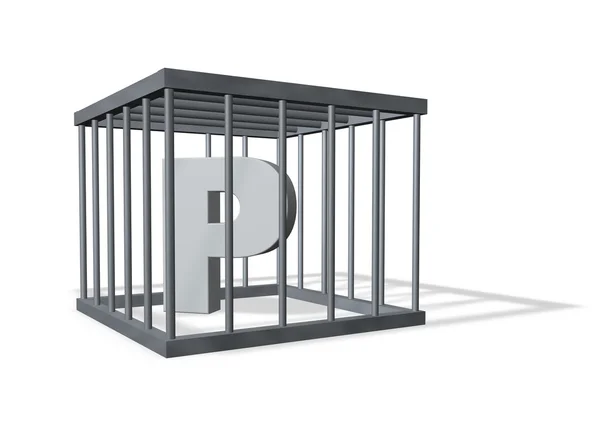 P em uma jaula — Fotografia de Stock