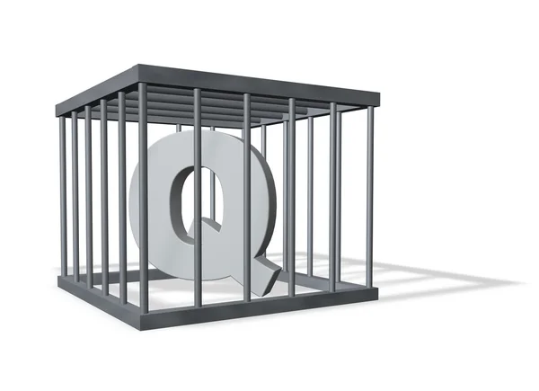 Big Q in una gabbia — Foto Stock