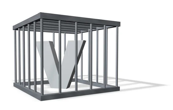 Gros V dans une cage — Photo
