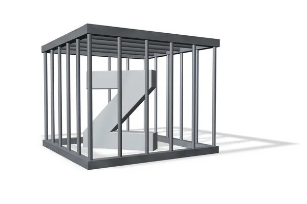 Big Z in a cage — Zdjęcie stockowe