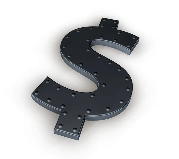 Metall dollar symbol — Stockfoto