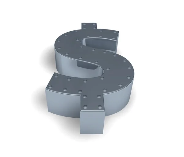 Metal dollar symbol — Stock Photo, Image