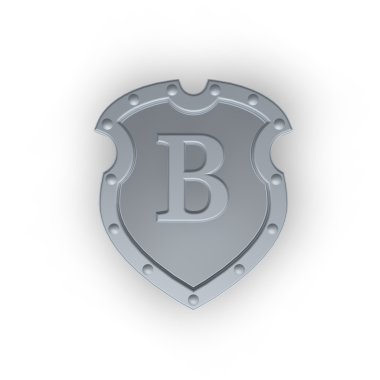 Shield with letter B clipart