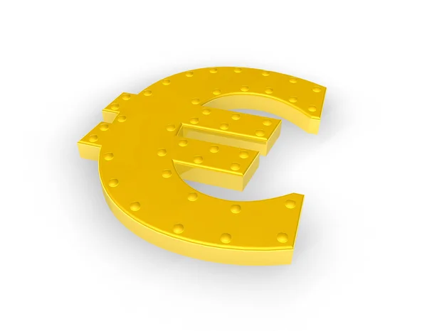 黄金のユーロ記号 — ストック写真