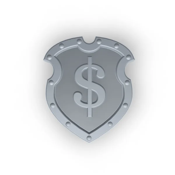 Blaszki ochronne z znak dolara — Zdjęcie stockowe