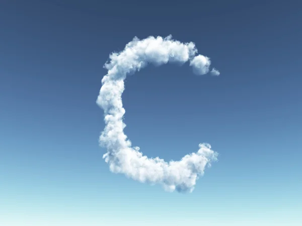Letra nublada c — Foto de Stock