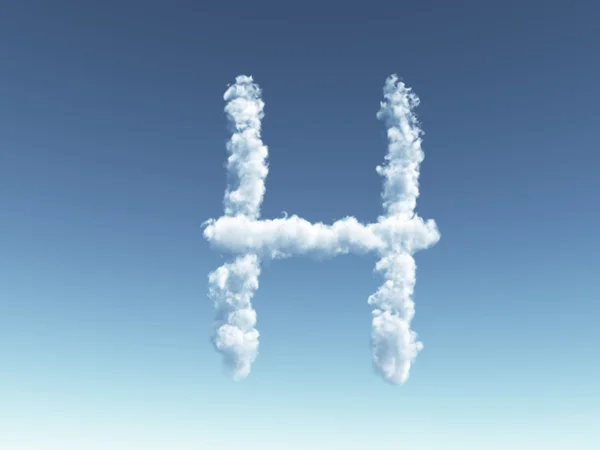 Cloudy letter H — Stock Photo, Image