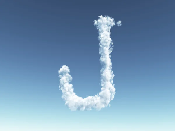 Cloudy letter J — Stock Photo, Image