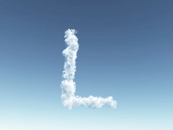 Letra nublada L — Foto de Stock