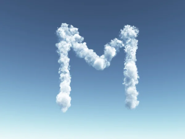 Letra nublada M — Foto de Stock