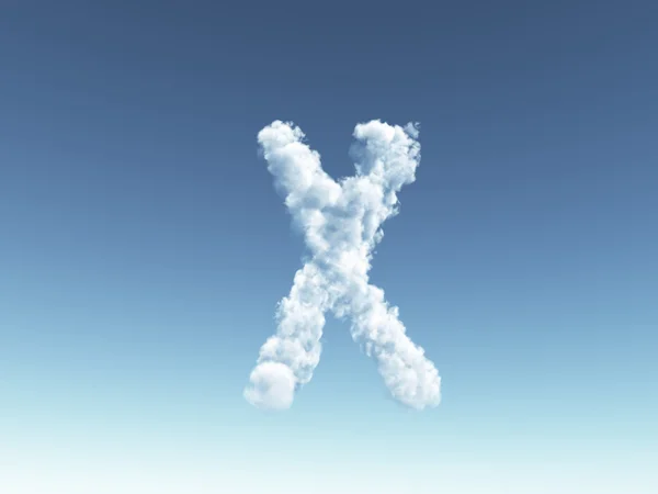 Carta nublada X — Fotografia de Stock