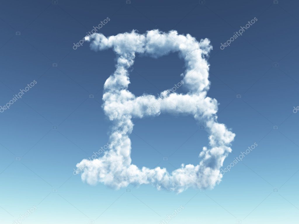 Cloudy Letter B — Stock Photo © Drizzd #1531526