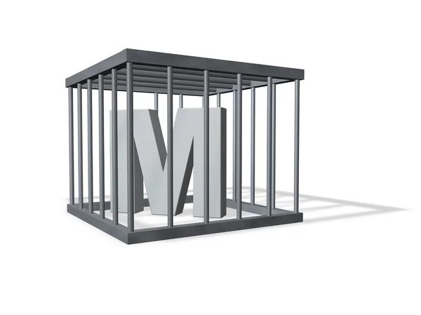 M em uma jaula — Fotografia de Stock