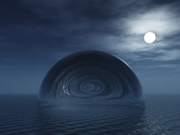 Абстрактный пузырь ночью — стоковое фото