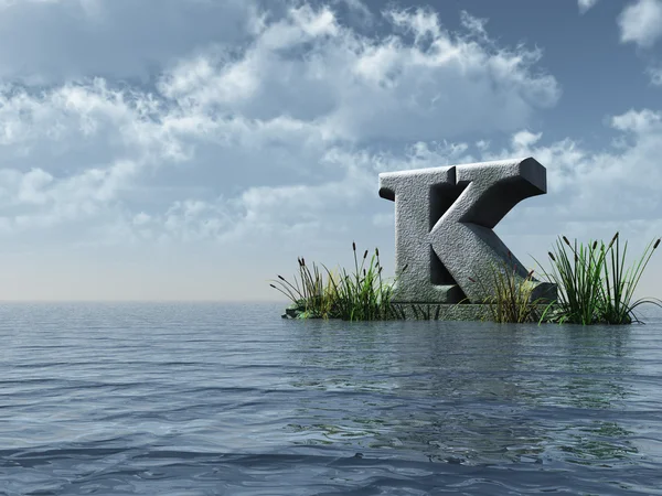 Letter k monument — Stock Photo, Image