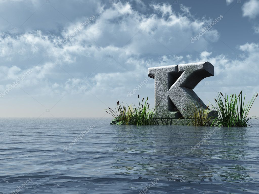 Letter k monument Stock Photo by ©drizzd 1563626