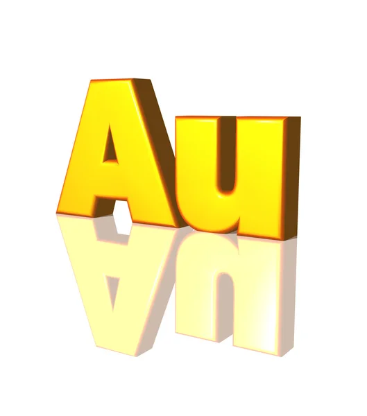 Au - gold — Stock Photo, Image