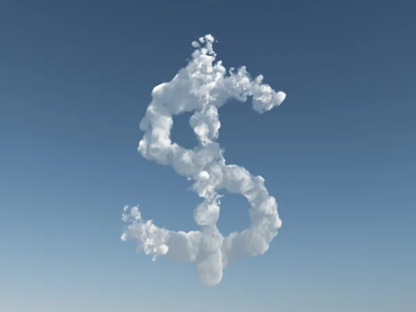 Dollar clouds — Stock Photo, Image