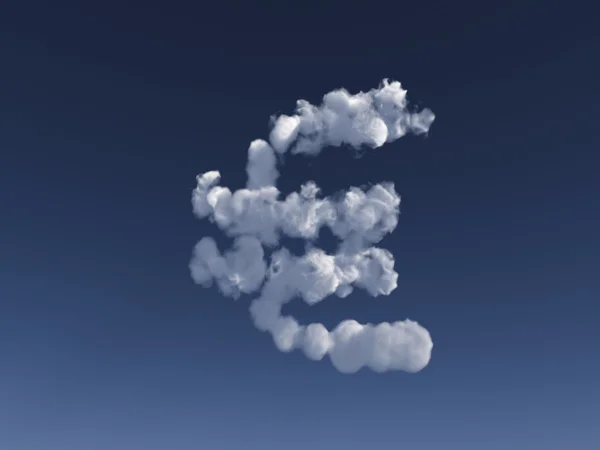 Nubes euro — Foto de Stock