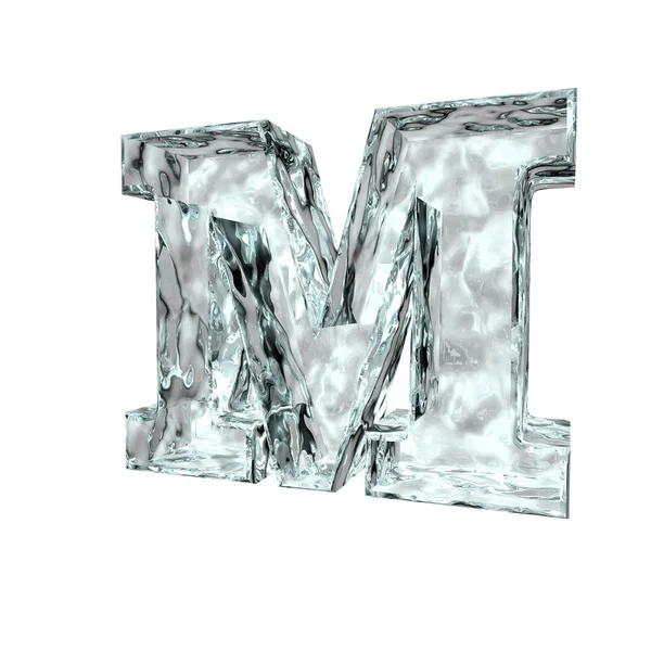 Eingefrorene Buchstaben m — Stockfoto