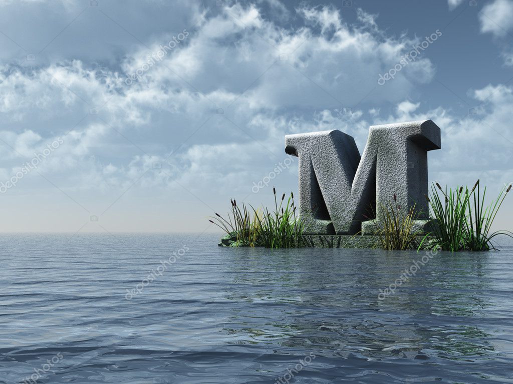 Letter m monument Stock Photo by ©drizzd 1571130