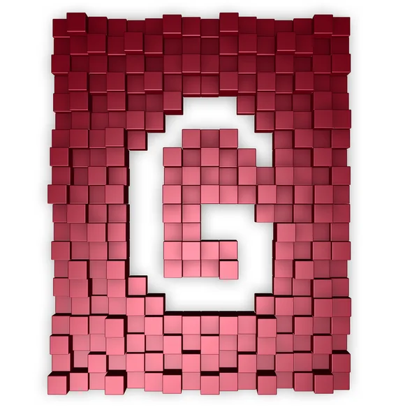 Cubes makes the letter g — Stock Photo, Image