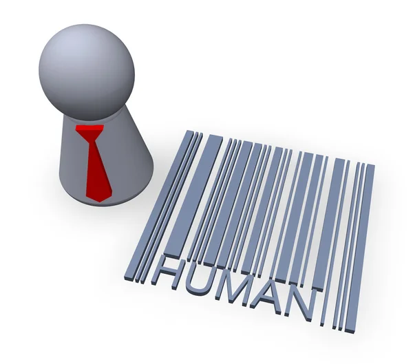 Código de barras humano — Foto de Stock