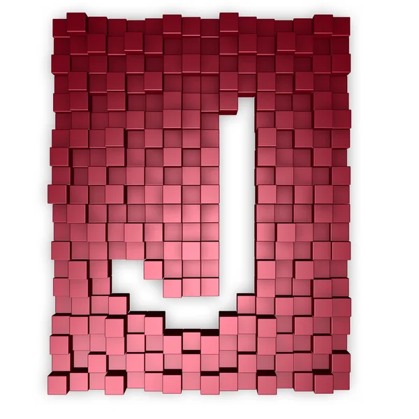 Cubes makes the letter j — Stock Photo, Image