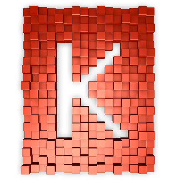 Кубики делают букву k — стоковое фото