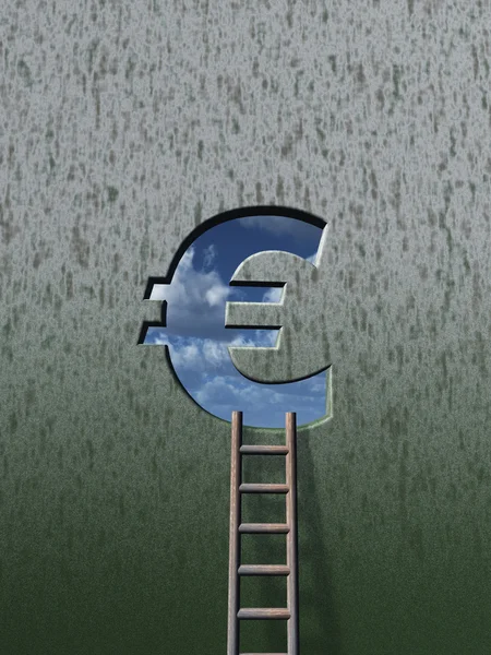 Escada Euro — Fotografia de Stock