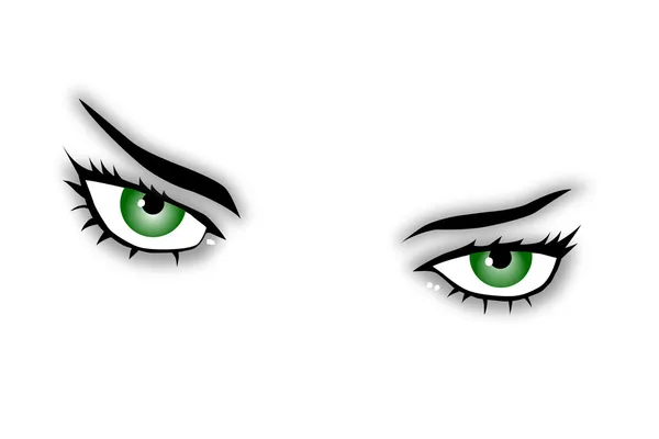 Zelené oči — Stock fotografie