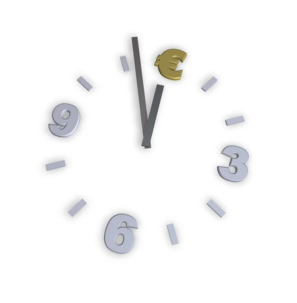 Euro clock — Stock Photo, Image