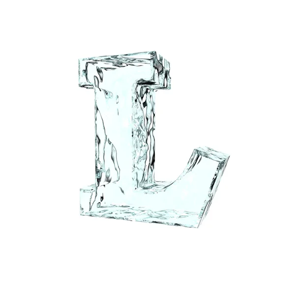 Frozen letter L — Stock Photo, Image