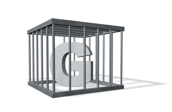 Велика G у в'язниці — стокове фото