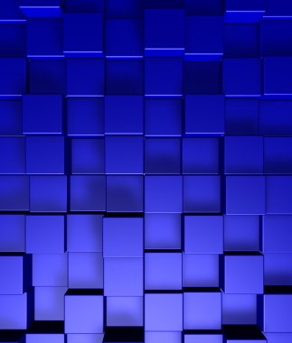 Blue cubes background clipart