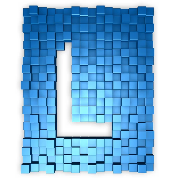 Cubes makes the letter l — Stock Photo, Image
