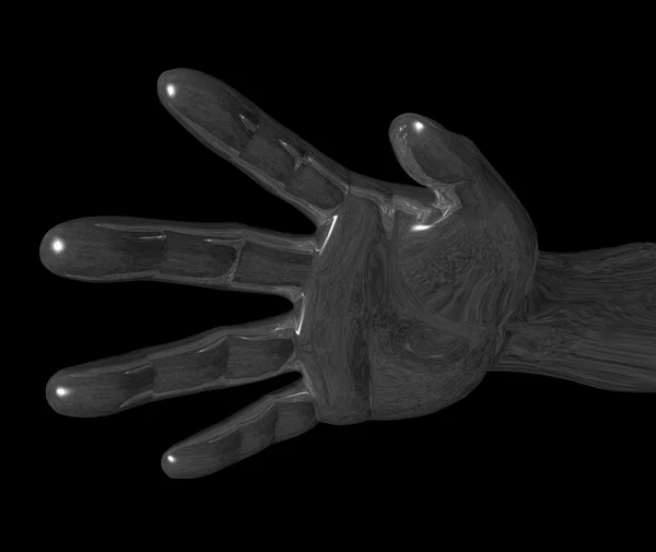 クロム金属の手 — ストック写真