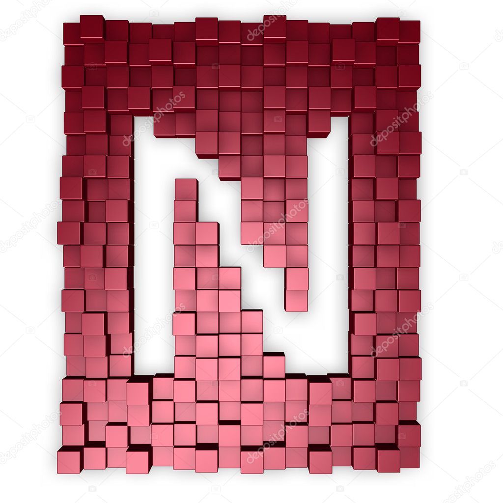 Cubes makes the letter n