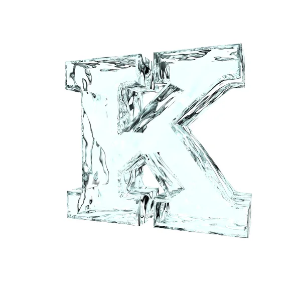 Eingefrorene Buchstaben k — Stockfoto
