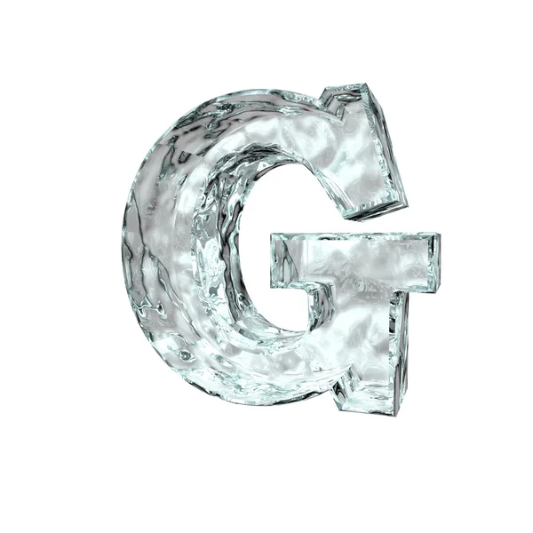 Lettera G congelata — Foto Stock