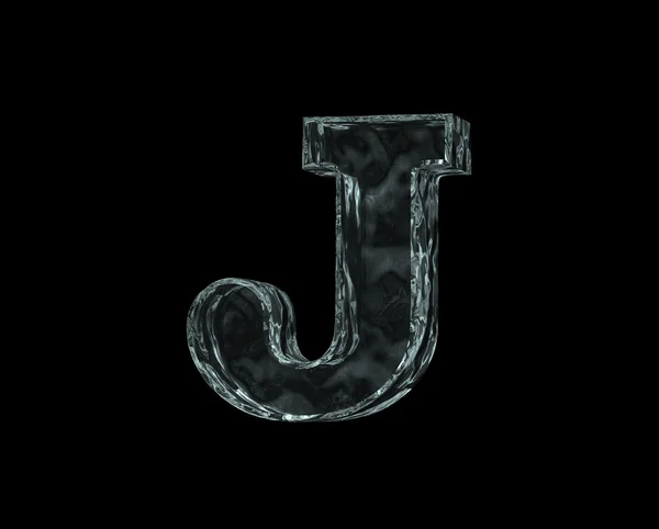 Donmuş harf j — Stok fotoğraf
