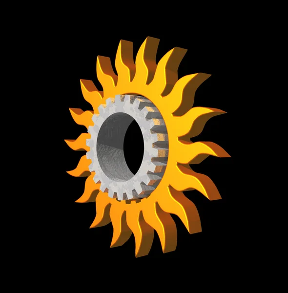 Logotipo da arte solar — Fotografia de Stock