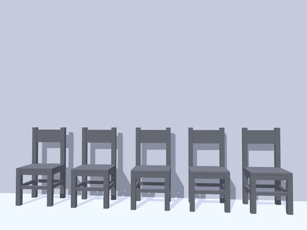 Ряд стульев — стоковое фото