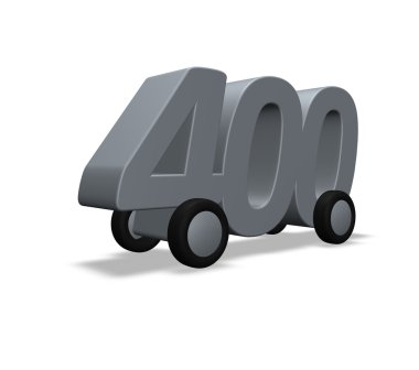 Four hundred on wheels clipart