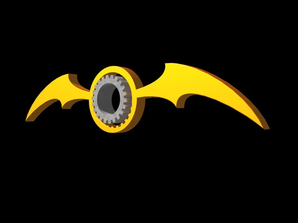 Batwings logosu dişli — Stok fotoğraf