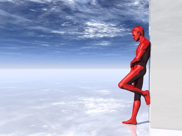 Kırmızı adam — Stok fotoğraf